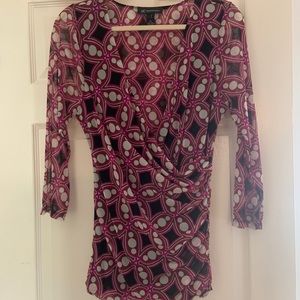 INC faux wrap blouse